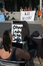 Infoladen vor dem Rathaus