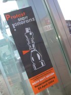Antifa-Plakat in Neubrandenburg