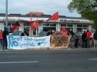 Bei der Kundgebung zum 01. Mai